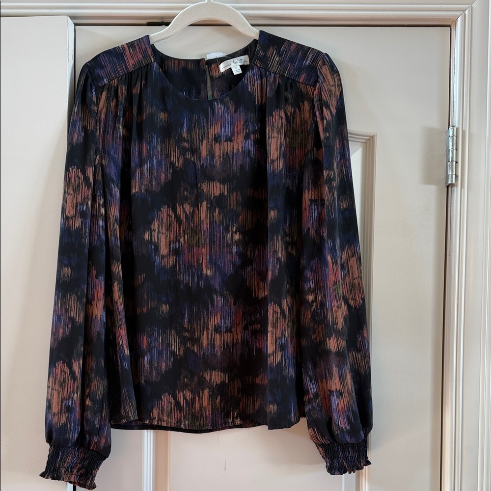 Stitch Fix  Nine Britton Black and Purple Women's Blouse